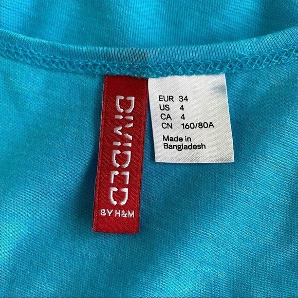 Divided | Women’s Turquoise Racerback Tank, Size 4 - Picture 4 of 8